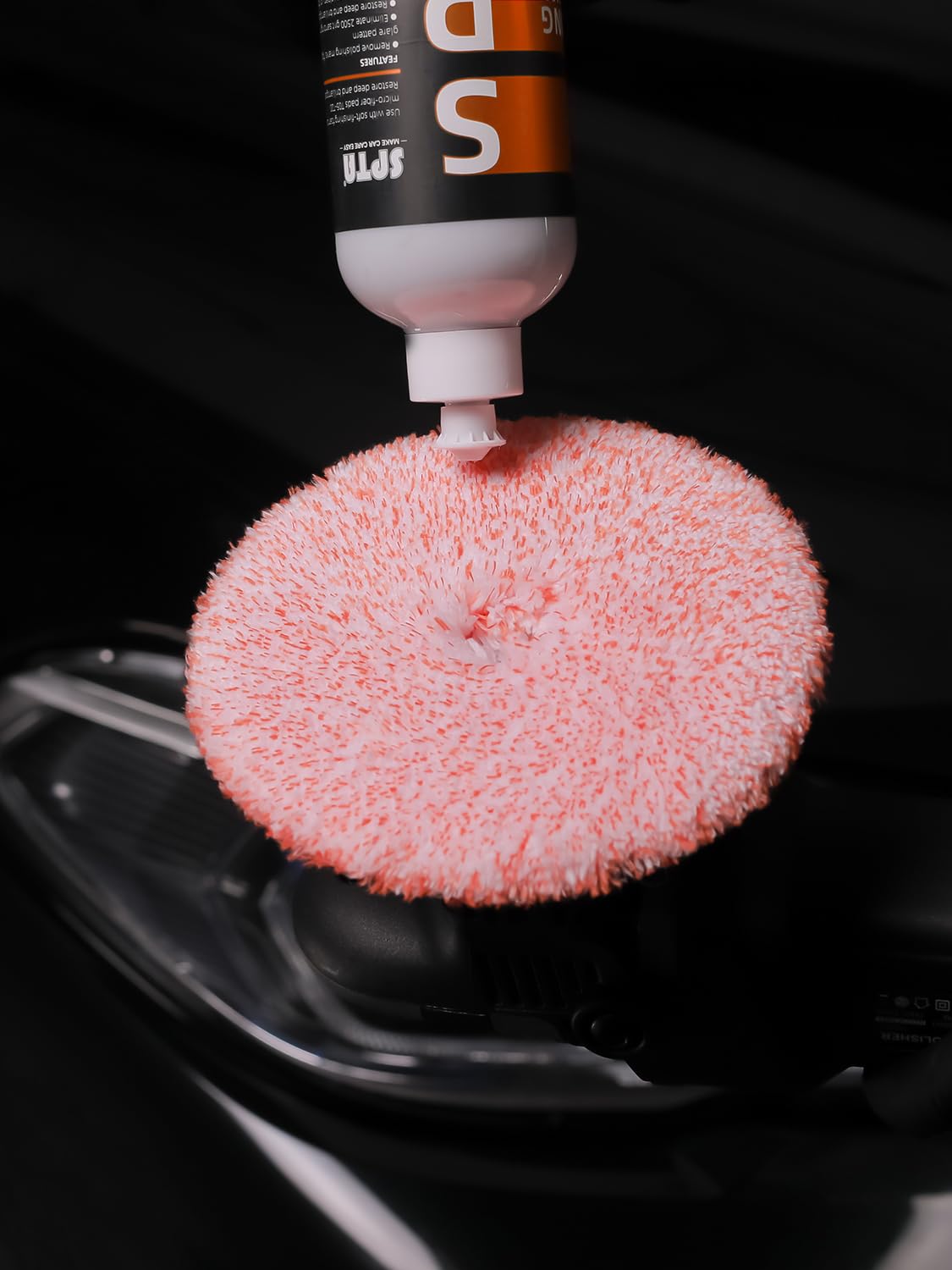 Buffing Polishing Pads, SPTA 3 Inch 80mm Body Repair Polishing Pad Set Made for 3 Inch Backing Plate, 6 Pcs Buffing Pads with Sponge, Wool and Micro-Fiber Pad Set (5 Inch (125mm) Sets)
