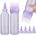Pimoys 2 Pcs Root Comb Hair Dye Oil Applicator Bottles For Scalp, Purple