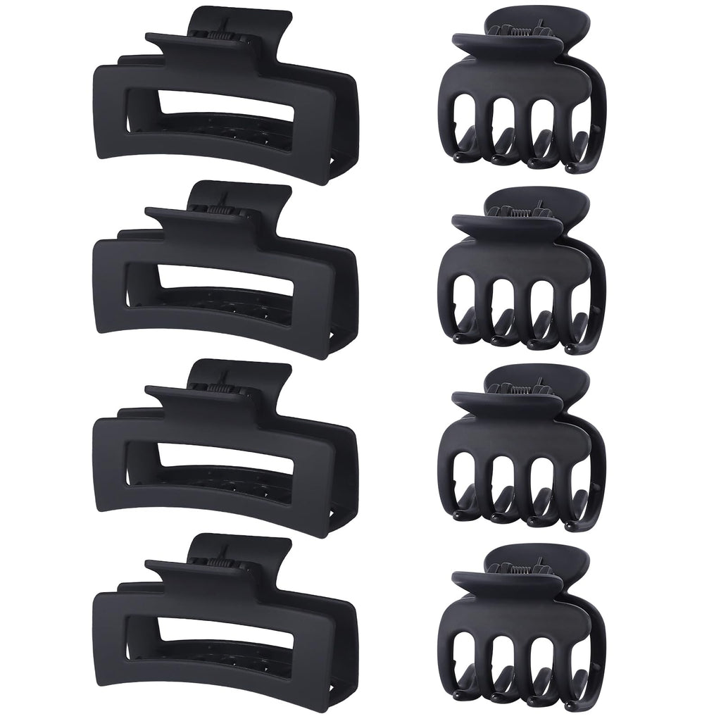 SMKSL 8 Pcs Hair Claw Clips for Women & Girls 2 Styles Hair Accessories
