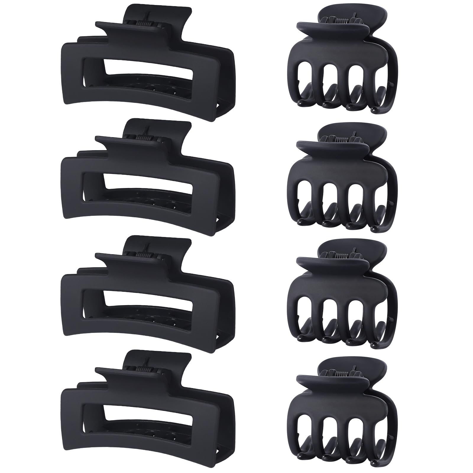 SMKSL 8 Pcs Hair Claw Clips for Women & Girls 2 Styles Hair Accessories