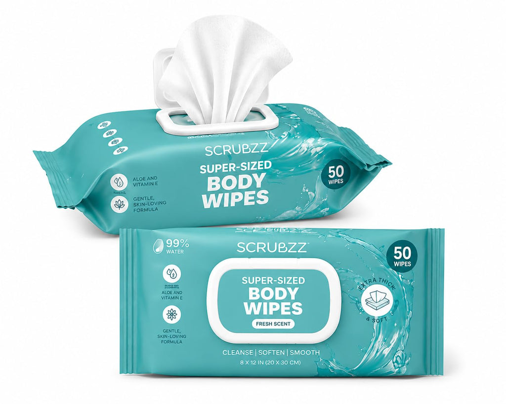 Adult Wipes for Elderly, Extra Large 8” x 12” – Thicker, Premium & Extra Moist No Rinse Whole Body Bathing & Incontinence Wipes – For Men and Women, Bed Bathing & Daily Hygiene – 400 Count