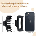 Mandydov Hair Clip, 8 Pcs Non-slip Matte Hair Claw Clips for Women, Strong Hold Clips for Thick Thin Hair, Large Size, Multicolor (Beige, Khaki, Brown, Black)
