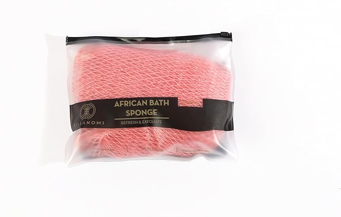 BELLANOMI African Net Sponge - Authentic Sapo Exfoliating Net, Ethically sourced from Nigeria, 45" Long Back Scrubber, Quick Dry Loofah Alternative for Gentle Exfoliation Daily Use