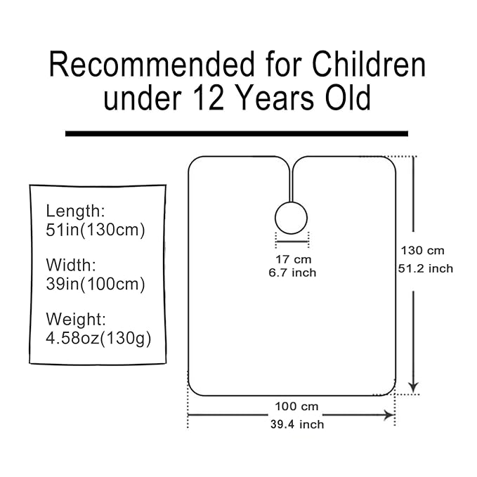 Pelocapa Hair cutting Capes for Kids Waterproof Salon Capes Shampoo Capes for Boys Girls Children - 39"× 51" (Construction Vehicle)