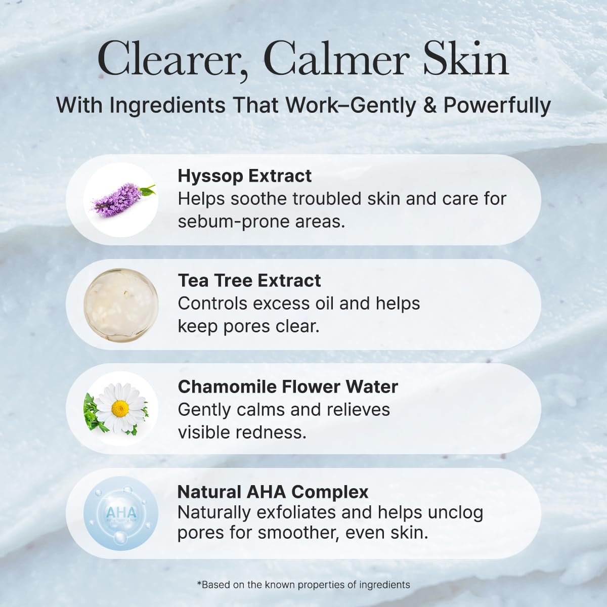 ARENCIA Hyssop Sebum Control Rice Cake Cleanser, AHA Tea Tree Face Wash for Oily Combination Skin 150ml / 5.07 fl oz