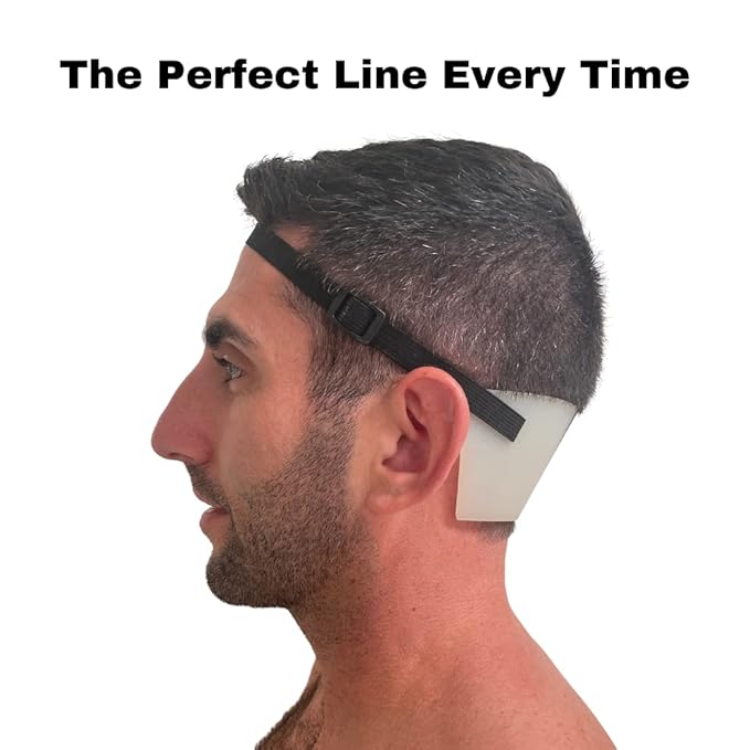 EdgUp Neckline Shaving Template for Men – Hands-Free DIY Haircut & Fade Guide, Flexible Silicone Neckline Trimmer Stencil, Original Since 2012