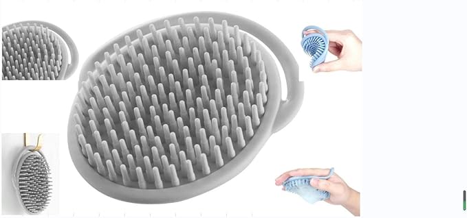 Toddler Hair Brush Baby Bath Brush Scalp Massager Shampoo Brush Cradle Cap Comb Head Scrubber Newborn Bath Essentials Baby Registry Items for Exfoliating and Promoting Blood Circulation (Blue)