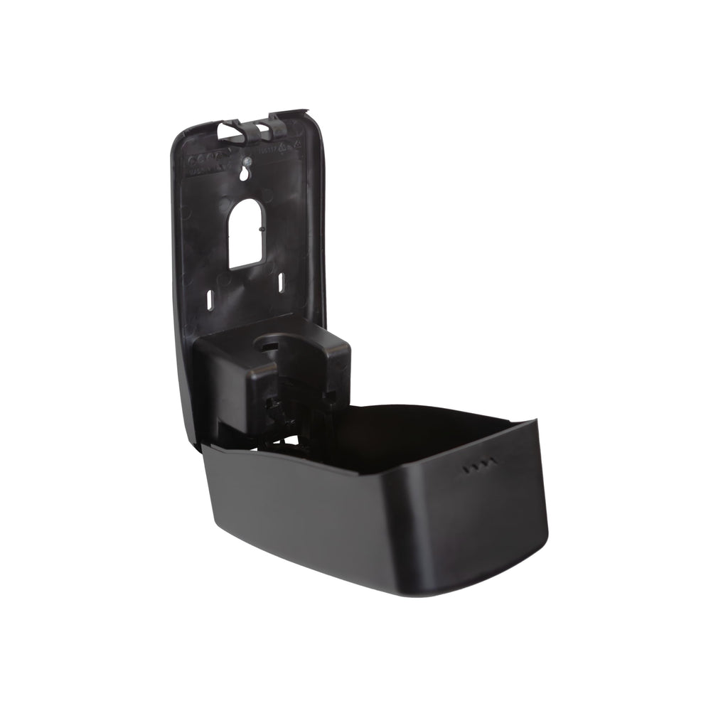 San Jamar Timeless Manual Foam Soap Dispenser, Black, Universal Bulk Soap Compatible, Wall Mount, with Viewing Window