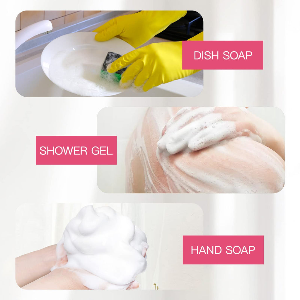 Owlyee Travel Foam Pump Bottle - 2oz Small Size Foaming Hand Soap Dispenser - Mini Portable Mousse Lash Shampoo Kit Container for Hair - Empty Leak Proof Plastic Rose Red Foamer 3Pack