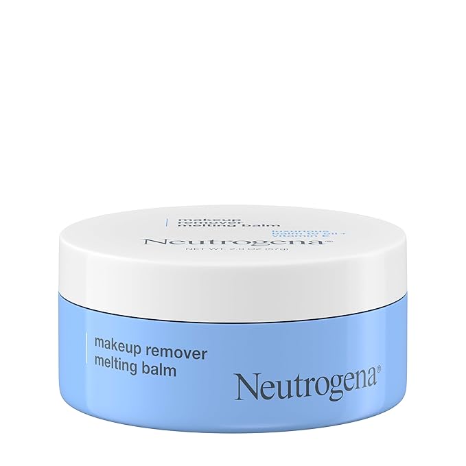 Neutrogena Makeup Remover Melting Balm with Vitamin E, Nourishing and Gentle on Skin, Works on Lips, Face, and Eyes, Solid to Oil for Quick Removal, Fragrance-Free, Travel-Friendly, 2 oz