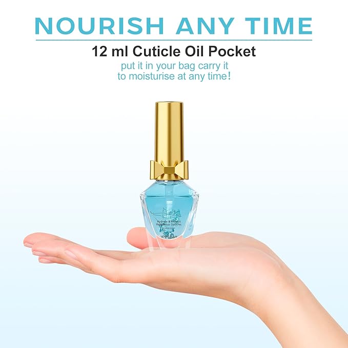 Cuticle Oil, Cuticle Nail Oil Infused with Real Flowers, Jasmine 12ml