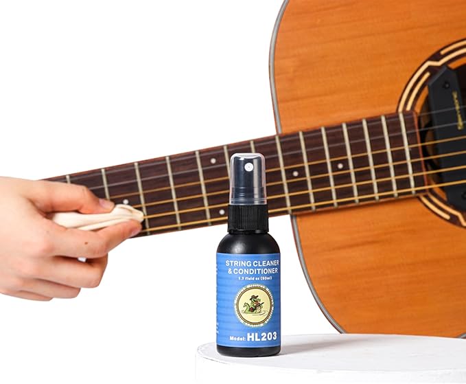 Meoctrwh Guitar Fretboard Lemon Oil, Body Polish, String Cleaner, Polish Cloth, Guitar Care Kit