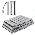 30 Pcs Perm Rods Set for Natural Hair Plastic Cold Wave Rods Hair Curling Rollers DIY Hairdressing Tools for Natural Hairs Long Short (Grey)