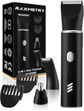 Body Hair Trimmer for Men-Manscape 3 in 1 Electric Razor Groin Groomer,IPX7 Waterproof,Versatile Hair Trimmer for Ball/Pubic/Chest/Beard/Nose,USB-C Rechargeable,Gifts for Him Dad,BlackSilver