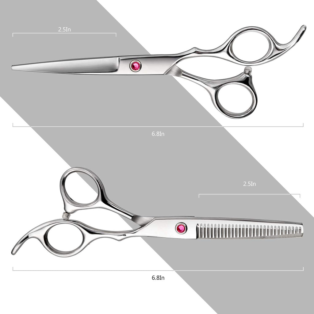Fcysy Professional Barber Scissors - Thinning Shears for Men & Women, Salon Hair Trimming Kit with Scissors Set