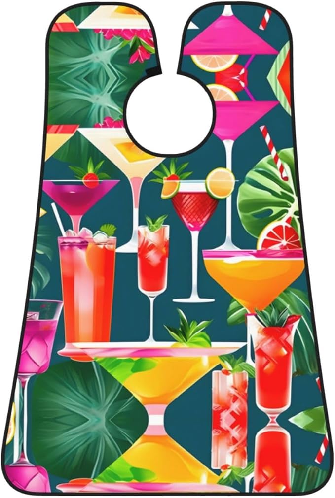 Tropical Fruit Pineapple Print Beard Bib Shaving Apron, Beard Hair Trimming Cape Gift For Dad