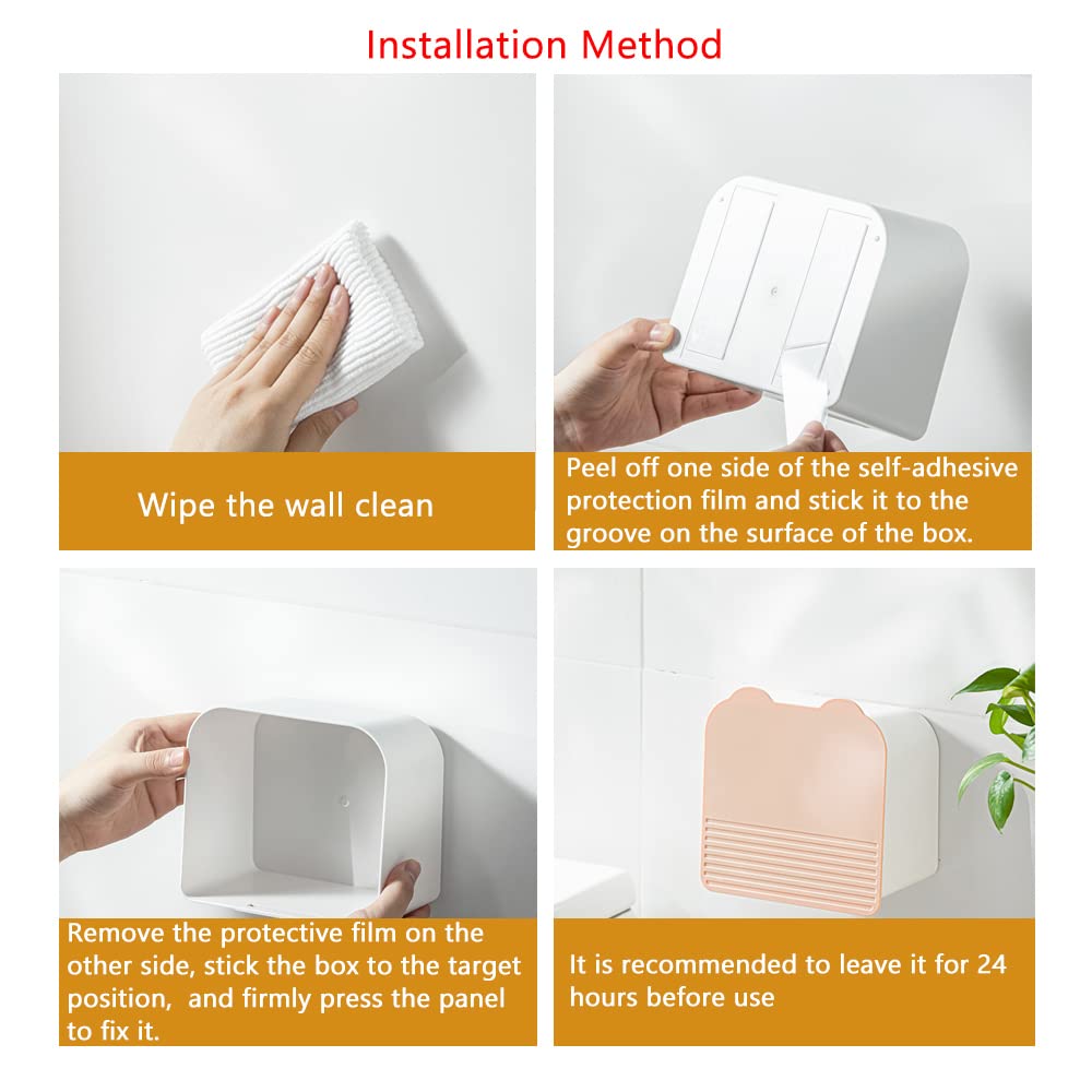 Poeland Wall Mounted Storage Box Small Item Organizer Sanitary Napkins Holder