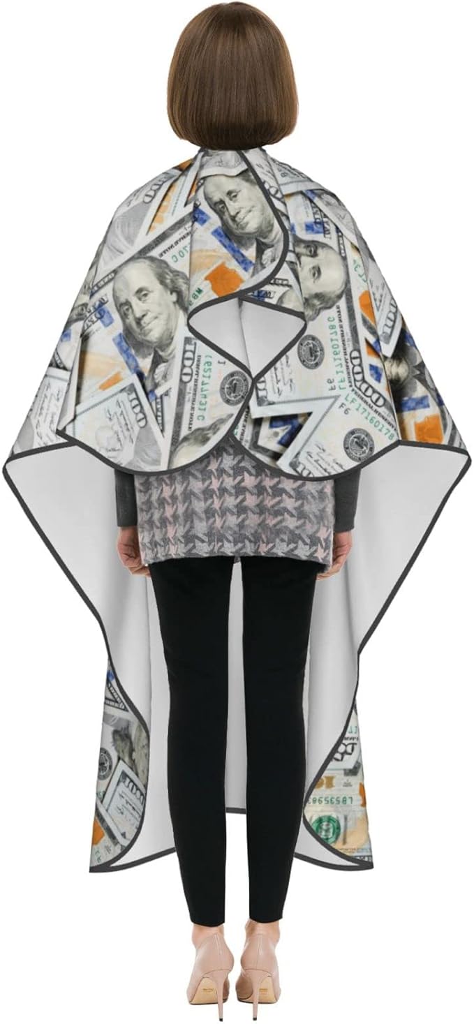 Carwayii Money Barber Cape Professional Hair Cutting Cape Salon Hairstylist