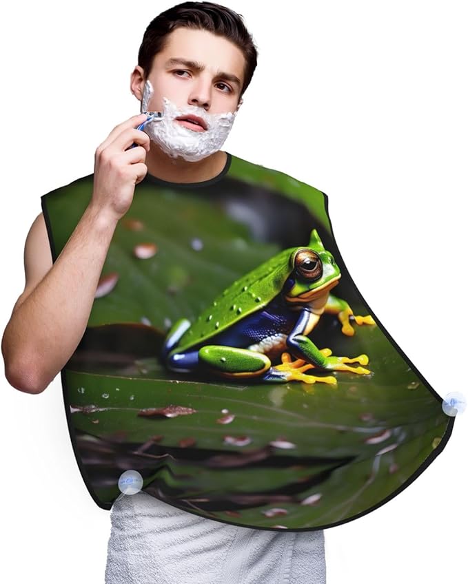 Purple Music Notes Print Beard Bib Shaving Apron, Beard Hair Trimming Cape – For Dad
