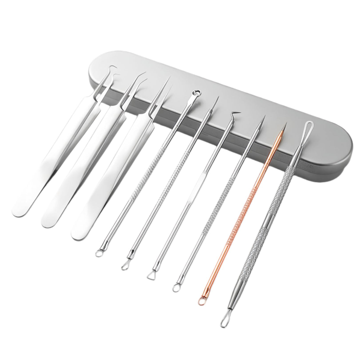 7 Pcs Blackhead Remover Comedone Extractor, Acne Removal Kit, Manual Pimple Popper Tool for Quick and Easy Removal of Pimples, Blackheads on Forehead, Facial and Nose (7 Pack)