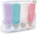 Amphism Travel Bottles Leak Proof,3 oz TSA Approved Silicone Squeezable, Refillable Containers Set for Toiletries Shampoo Conditioner Lotion