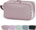 Narwey Small Makeup Bag for Purse Travel Makeup Pouch Mini Cosmetic Bag Zipper Pouch for Women (Dusty Rose, Small)