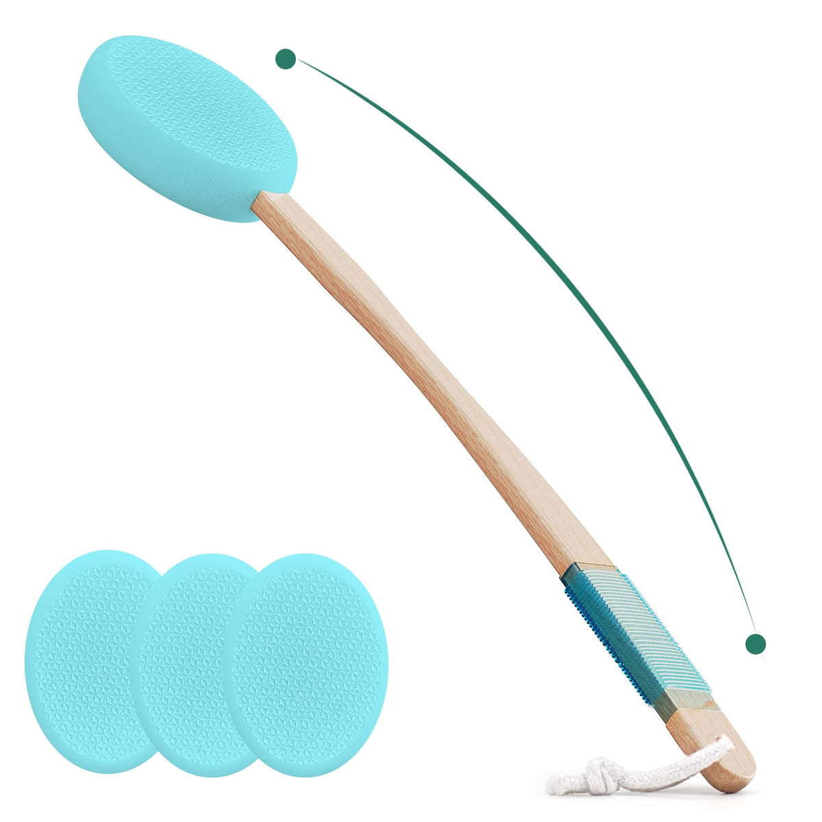 Svarvns Back Lotion Applicator with 4 Replaceable Pads, Colorful