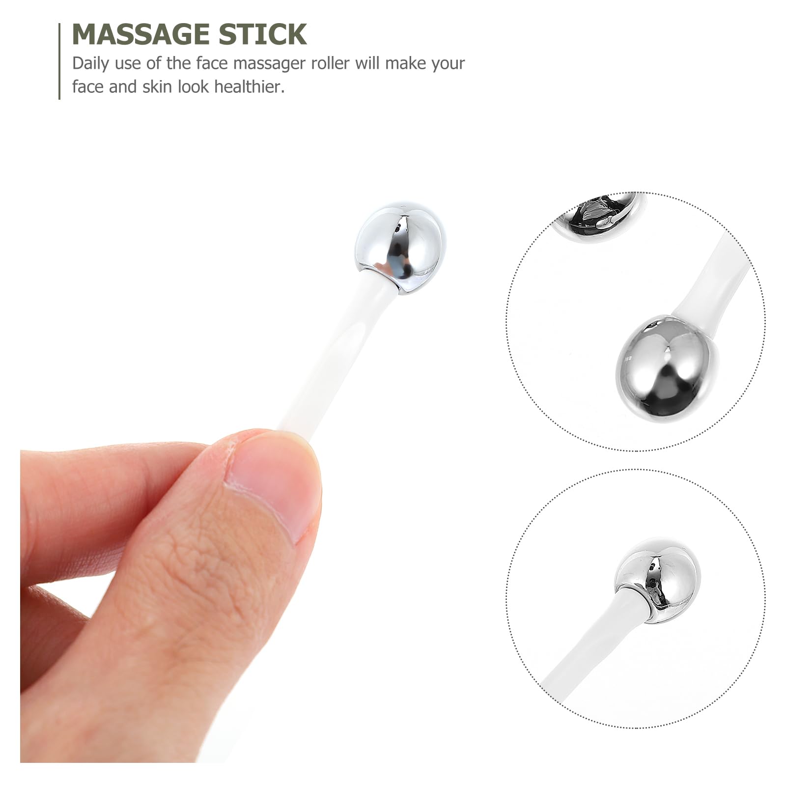 EXCEART 6pcs Eye Cream Applicators Face Eye Roller Massage Care Applicator Wand Stick Metal Cream Roller Wand