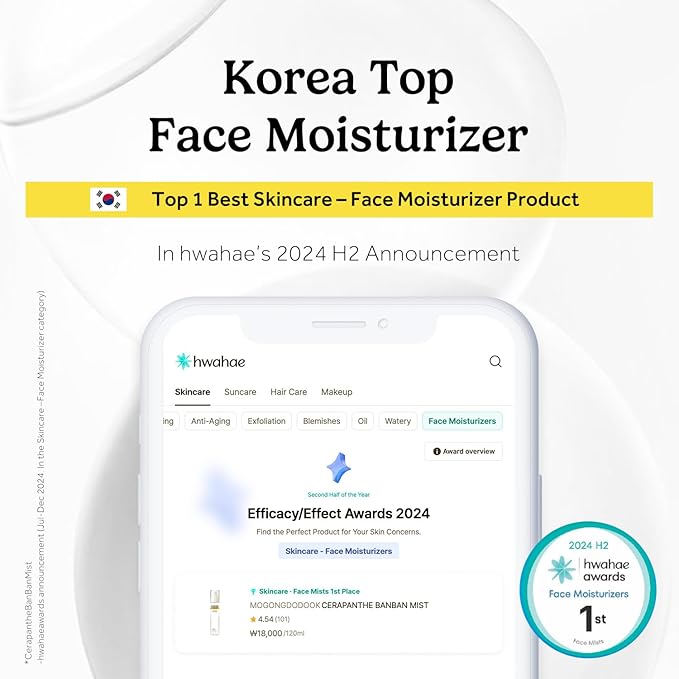 MGDD Cerapanthe Pore Care Face Cream Mist – 4.05 fl oz | Dual-Layer Hydrating Spray with Ceramide, Panthenol & Hyaluronic Acid | EWG Green, Deep Moisture for All Skin Types, Daily Use