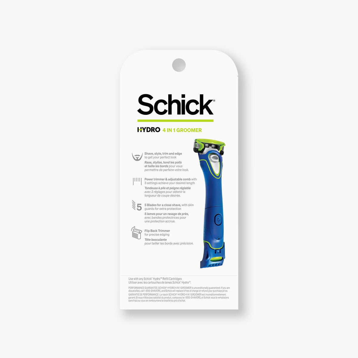Schick Hydro Groomer, 1 Mens Razor Handle with Beard Trimmer & 1 Refill