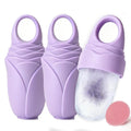 Mabnuby Ice Roller for Face and Eye, Reusable Silicone Ice Facial Roller for Reducing Puffiness, Ice Face Mold Skin Care, Ice Cube Roller Tools for Women - Purple 3 Pcs