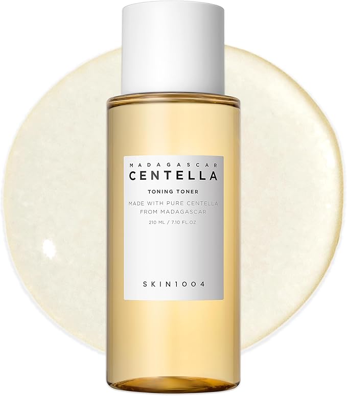 SKIN1004 Centella Toning Toner 7.10 fl.oz, 210ml, Korean Face Toner with Madagascar Centella Asiatica & Hyaluronic Acid for Hydrating, Soothing and Moisturizing, PHA Exfoliator, Korean Skin Care