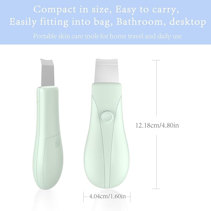 Skin Scrubber Face Spatula Skin Spatula Pore Cleaner Blackhead Remover Tools for Facial Deep Cleansing Skin Care Tool for Men and Women (Green)