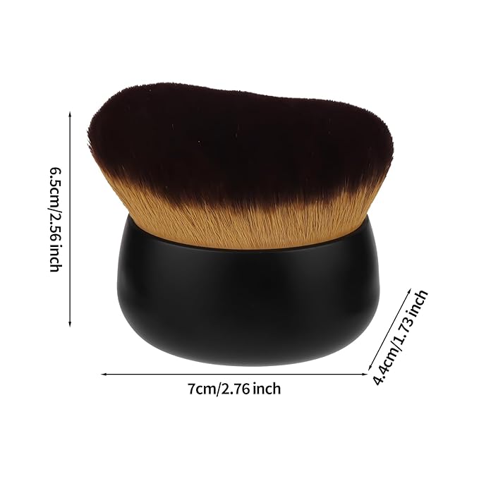 Body Makeup Brush for Self Tanner, Large Self Tanning Applicator Tan Brush Provides Even Application for Face Neck Back Legs, Wet & Dry Use (Black)