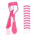 ODELY Eyelash Curler with Pads, Lash Curler with 10 Extra Silicone Replacement Pads, Comfortable Grip for Effortless Curling – Eyelashes for the Perfect Eye Contour (Light Pink)