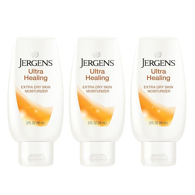 Jergens Ultra Healing Body Lotion, Moisturizer for Dry Skin, 3 fl oz, 3pk