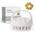Sndyi Soft Silicone Scalp Massager for Dandruff Removal and Hair Growth - Wet Dry Scalp Exfoliator Brush for Scalp Care - Beige