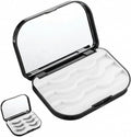 Eyelash Storage Case, 3 Layer False Eyelash Travel Case Fake Eye Lash Cases with Mirror Makeup Storage Box Empty Cosmetic Organizer Box Lash Packaging Can Store 3 Pairs (Black)