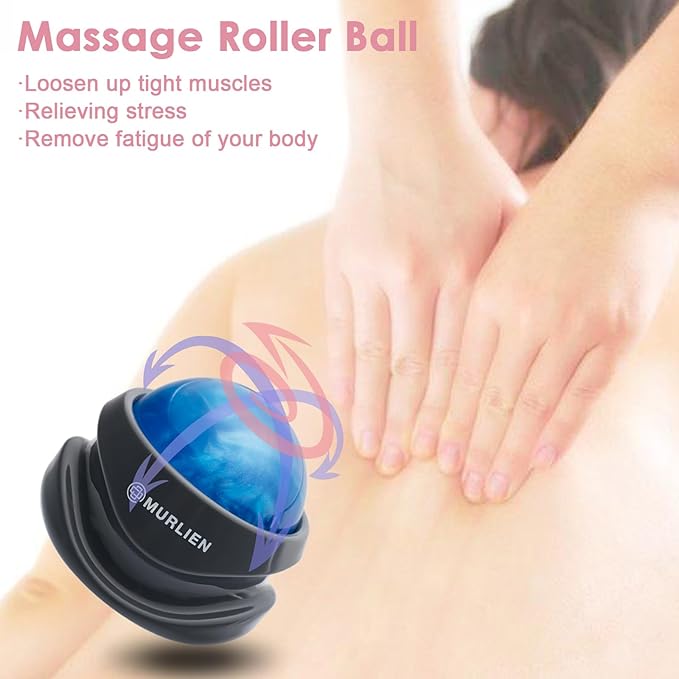 MURLIEN Massage Roller Ball, Tight and Sore Muscles Relief, Manual Massager, Alleviating Shoulder, Arms, Back, Legs, Calves or Muscle Tension