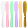 Ymapinc 6 Pcs Lotion Applicator, Facial Spatula, Reusable Plastic Cosmetic Spatulas, Face Mask Makeup Spatula Tool for Skincare, Scoop for Cream Mixing, Jar Scraping, Skincare Tools (Colored)