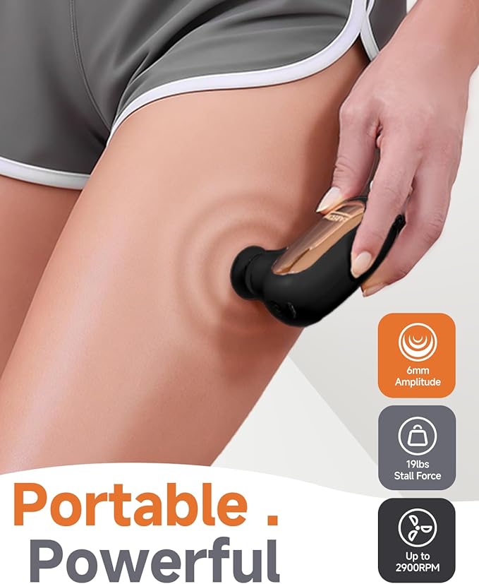 CAREKING Mini Massage Gun, Deep Tissue Small Muscle Massager for Pain Relief, Travel Massage Gun for Neck Shoulder Thigh Back, Handheld Massager for Office, Birthday