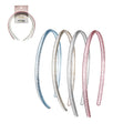 CONAIR Scunci Effortless Beauty Skinny headband -plastic Headbands for Women and Men - hair accessories for women - trendy girl gifts - Assorted Glitter - 4 Count