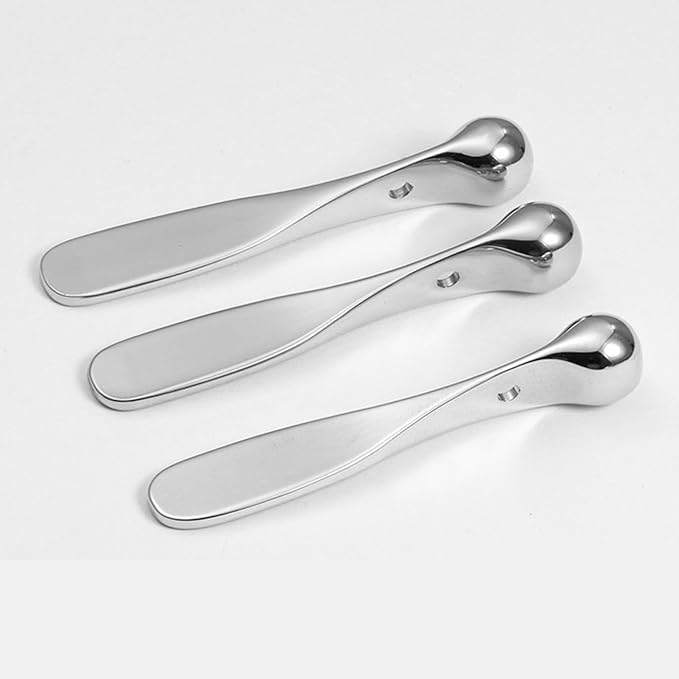 LINYUEARUI 4pcs Metal Eye Cream Massage Stick Tool for Face Cream Applicator,Makeup spatula, eye cream applicator, eye massage tool, eye cream applicator, eye massages tool.