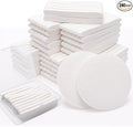 240+1 Pack White Compressed Facial Sponges, Luxiv Round Compress Face Cleaning Sponge for Estheticians Face Sponge Soft Compressed Makeup Sponges with Travel case (3.1", Count, 240)