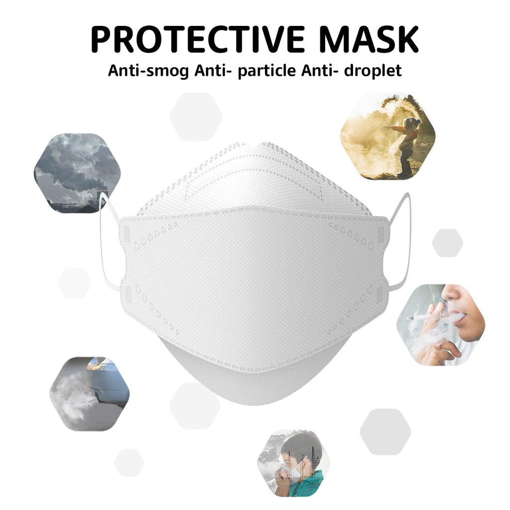 LEVENIS Face Masks 50 Pack, Breathable Comfortable and Disposable Mask, White