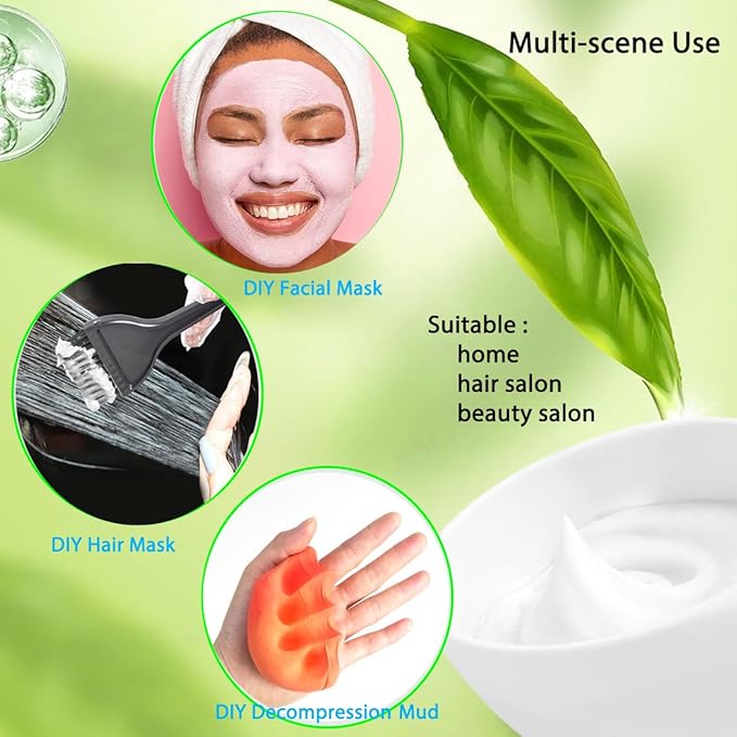 6 Pack Silicone Face Mask Mixing Bowls - Microwave & Freezer Safe, Non-Stick Esthetician Bowls for DIY Skincare, Clay Masks, Hair Color, 3.3-inch Esthetician Supplies(White)