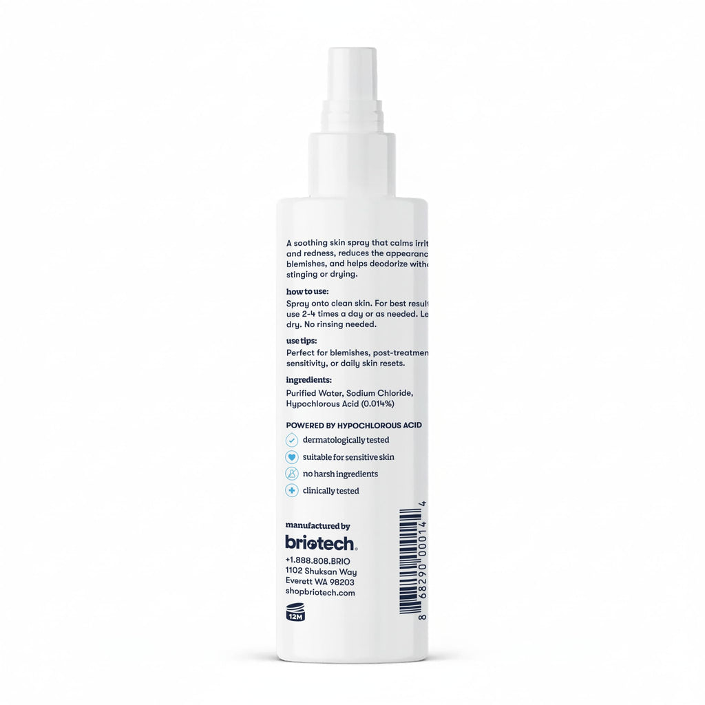 BRIOTECH Hypochlorous Acid Spray for Face and Body, 8.5 oz, 1 Pack
