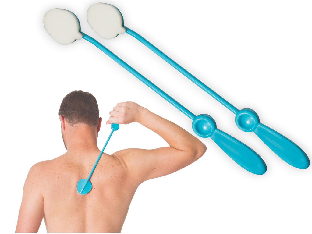 Essential Medical Supply Lotion EZE Long Handle Lotion Applicator with Sponge in a Pack of 2 - Perfect for Applying Sunscreen and Lotion to Back and Hard-to-Reach Areas
