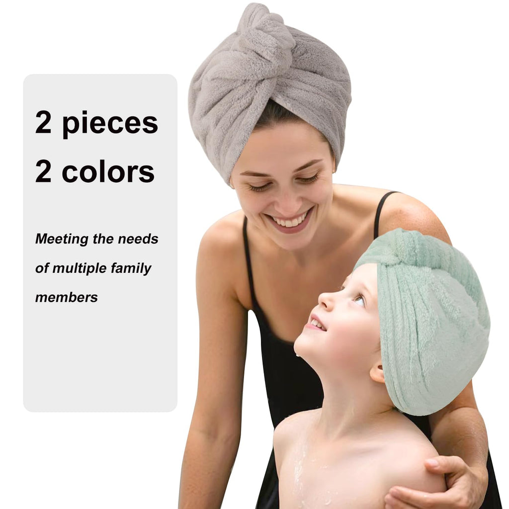 AGKXHDEC Microfiber Hair Drying Towel Wrap,Hair Turbans Towel for Wet Hair