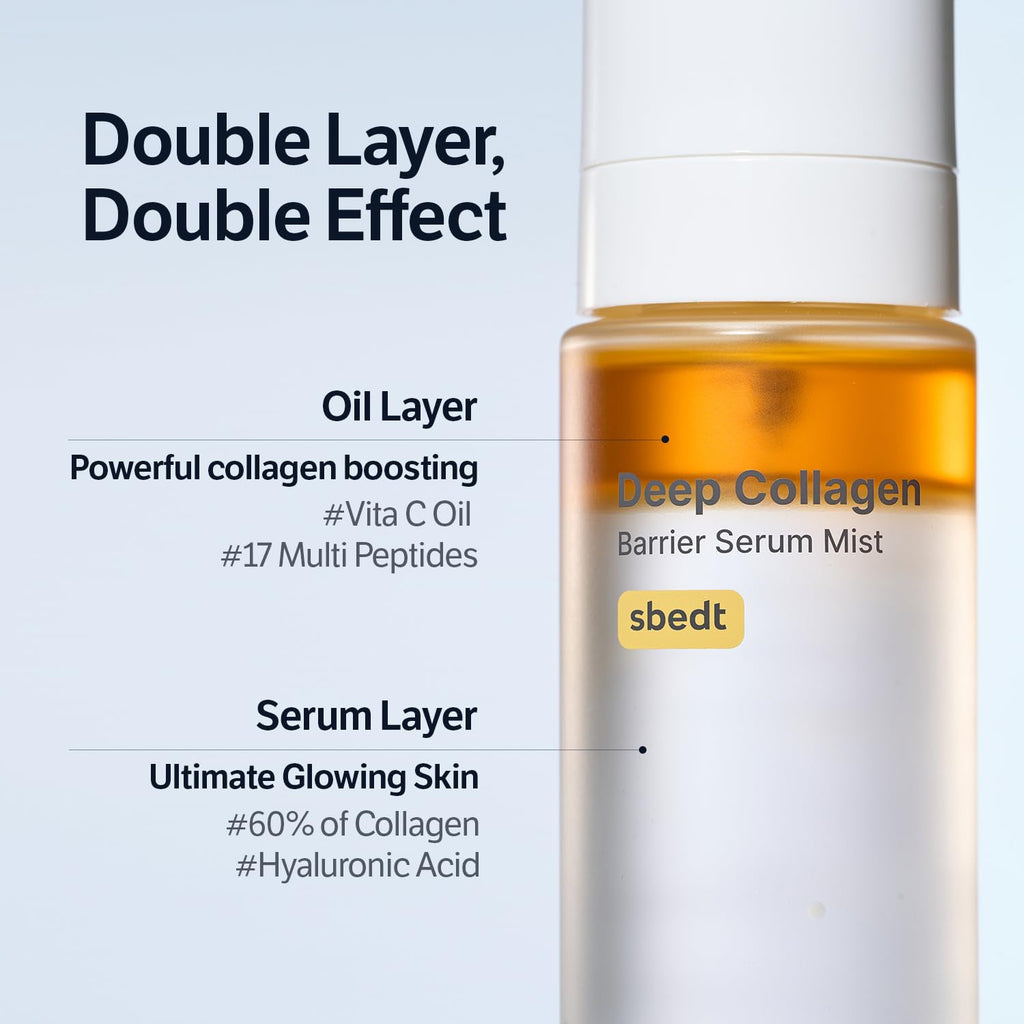 SUNGBOON EDITOR Deep Collagen Barrier Serum Mist, Hydrating Face Mist for Dry Skin, Collagen + Peptides + Vitamin C, Korean Skincare Mist, 3.38 fl oz, Gifts for Women